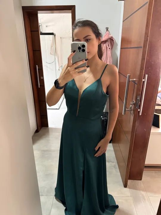 Vestido de festa verde - usado uma vez - Foto 2