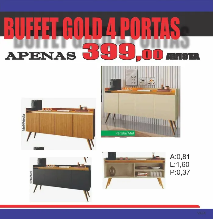 Buffet Gold 4 portas/ 11