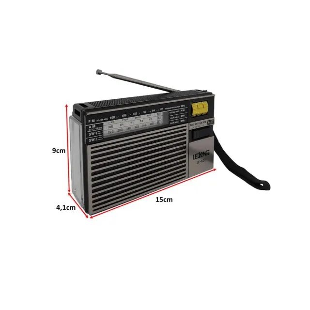 Rádio Retrô Am/Fm Recarregável Lelong Le 607 Loja Coimbra Computadores Entregamos  - Foto 2