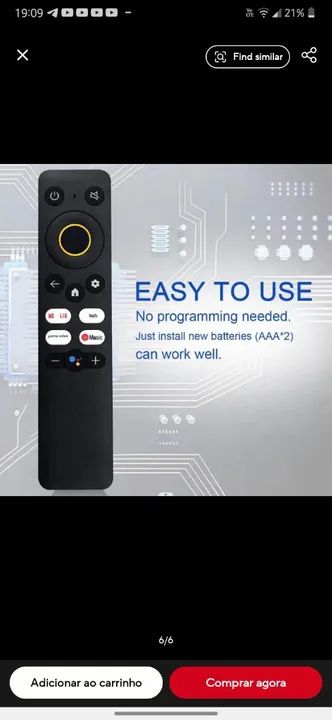 Controle realme stick 4k em otimo estado