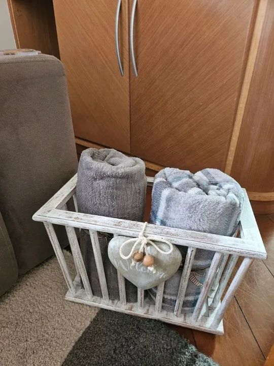 Cesto decorativo com mantas - Foto 5