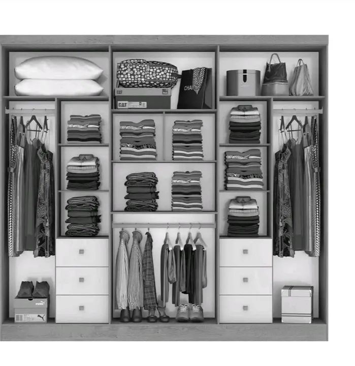 Guarda-Roupa 6 Portas com Espelho - Verde amplo espaço interno  - Foto 2