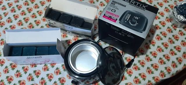 aquecedor de cera profissional 500g vertix- modelo -5701- bivolt + 2pcts de cera - Foto 6