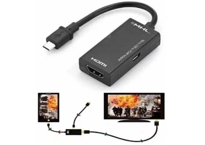 Cabo Micro Usb 2.0 Para Hdmi 1080p Mhl Hdtv   Arduino Automação COD-CP474 