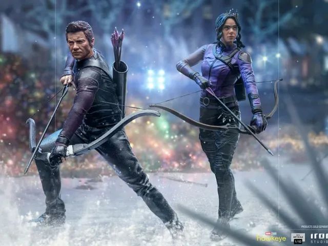 Diorama Clint Barton Kate Bishop Hawkeye Iron Studios