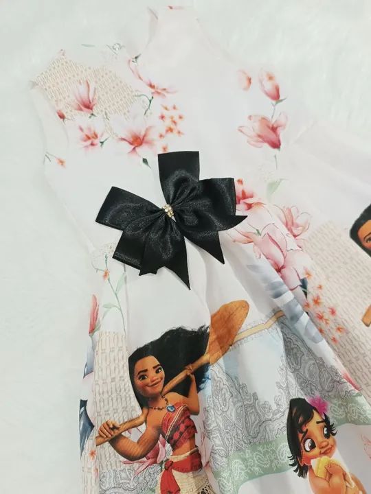 Vestido infantil temático Moana - Foto 2