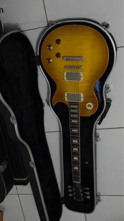 Guitarra Elétrica Vintage Les Paul  PGM lemondrop - Foto 5