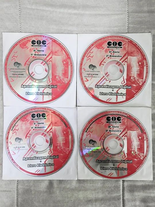 Coleção COC 8ª série - Aprendizagem Digital e Livro Eletrônico - 4 CD-ROMs p/ PC - Foto 2