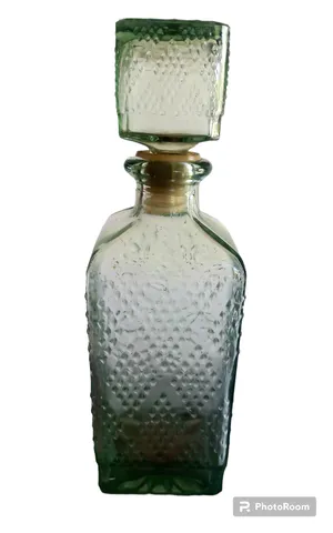 antiga garrafa verde de vidro bico de jaca capacidade 1 litro