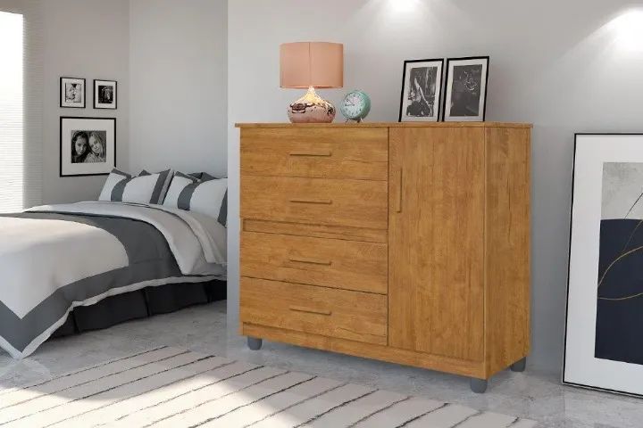 Cômoda Pietra 4 Gavetas + 1 Porta! Frete e montagem grátis.  - Foto 6