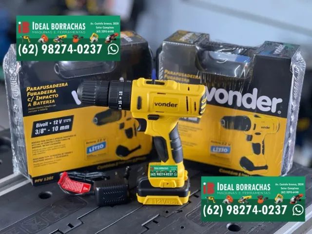 Parafusadeira Furadeira 12v c/ impacto - Vonder