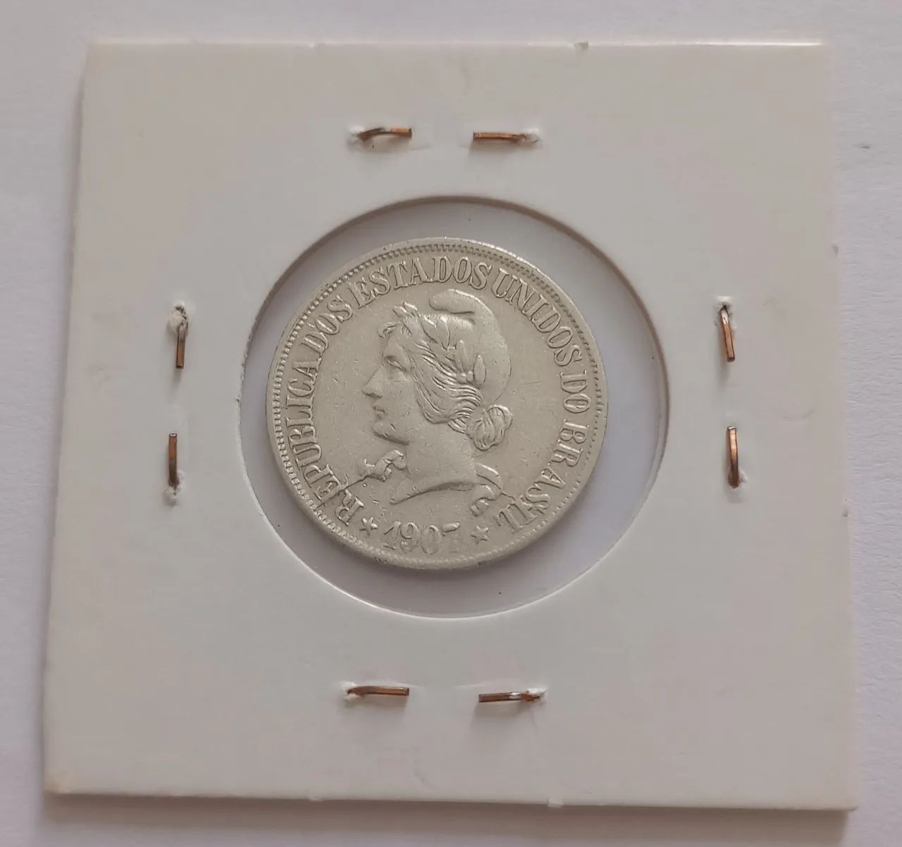 Moeda antiga de prata, 500 Réis de 1907 - Foto 2