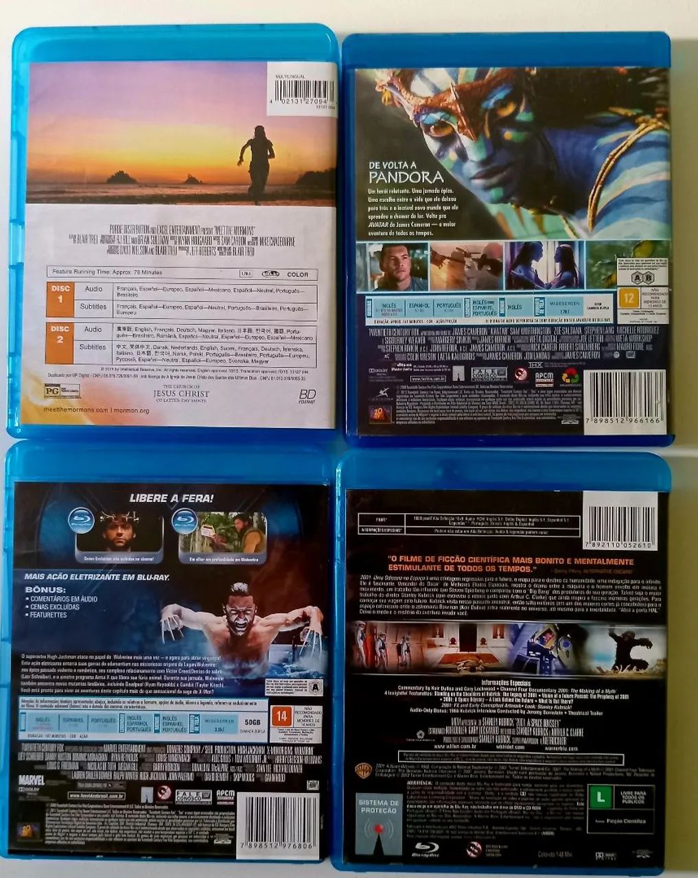 Kit 4 Dvds Blu-Ray Originais - DVD, Blu-Ray e Vídeo Cassete