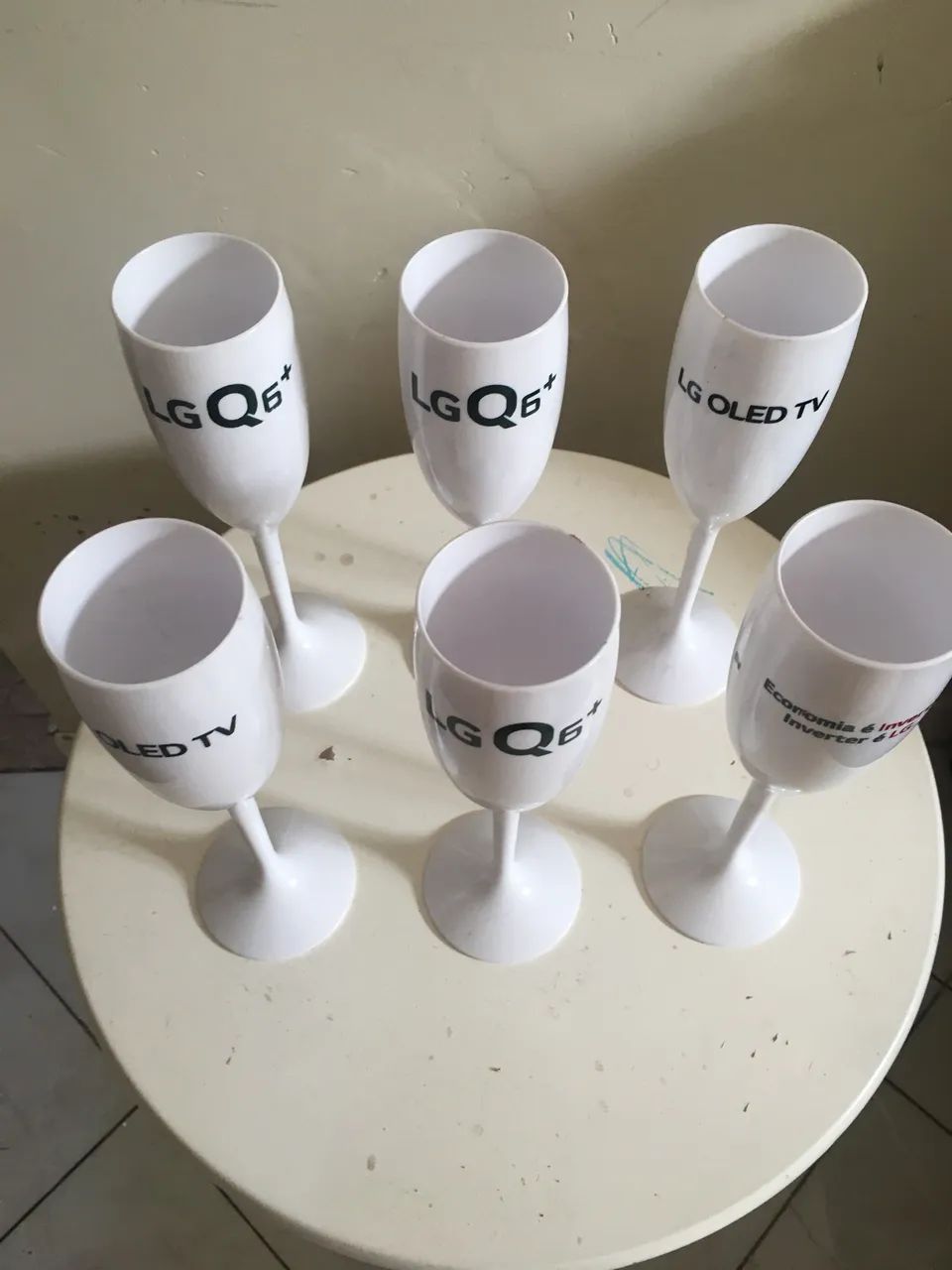 6 taças de acrílico LG promocional 