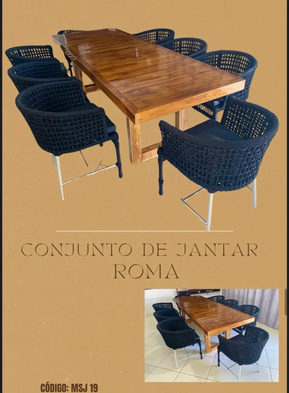 Conjunto de Jantar Roma - Elegância e Conforto