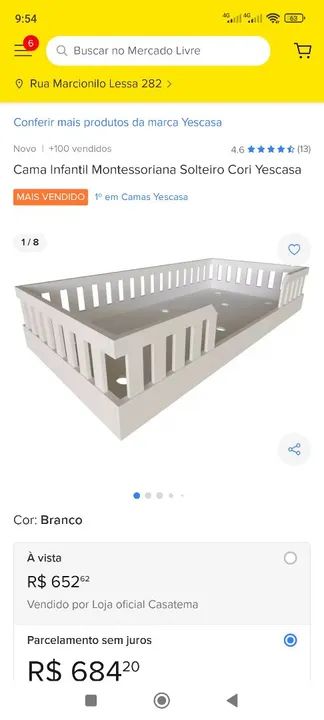 Cama Infantil Montessoriana Solteiro Cori Yescasa - Foto 2