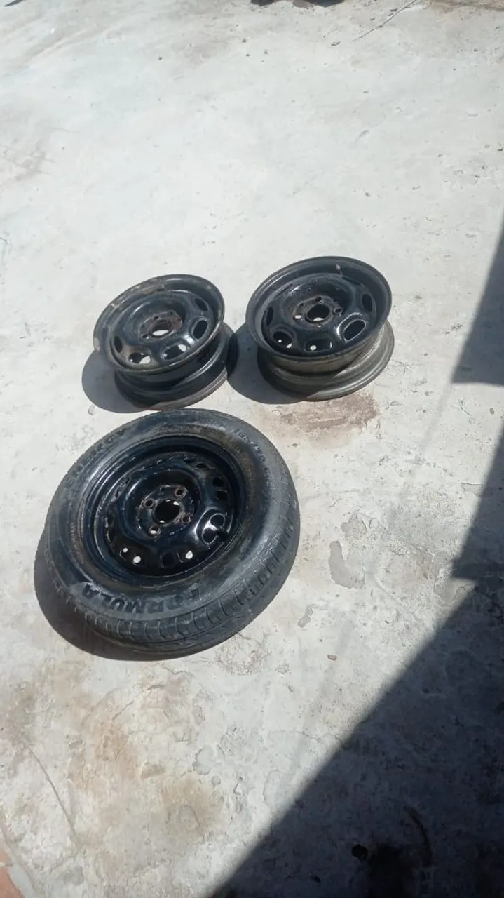 Roda aro 13 mais jante de ferro aro 13