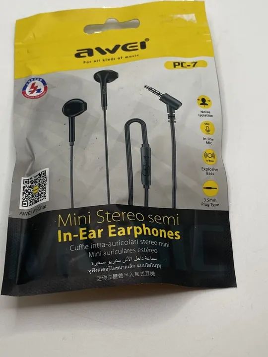 Fone de Ouvido Awei PC-7 In-Ear com Microfone