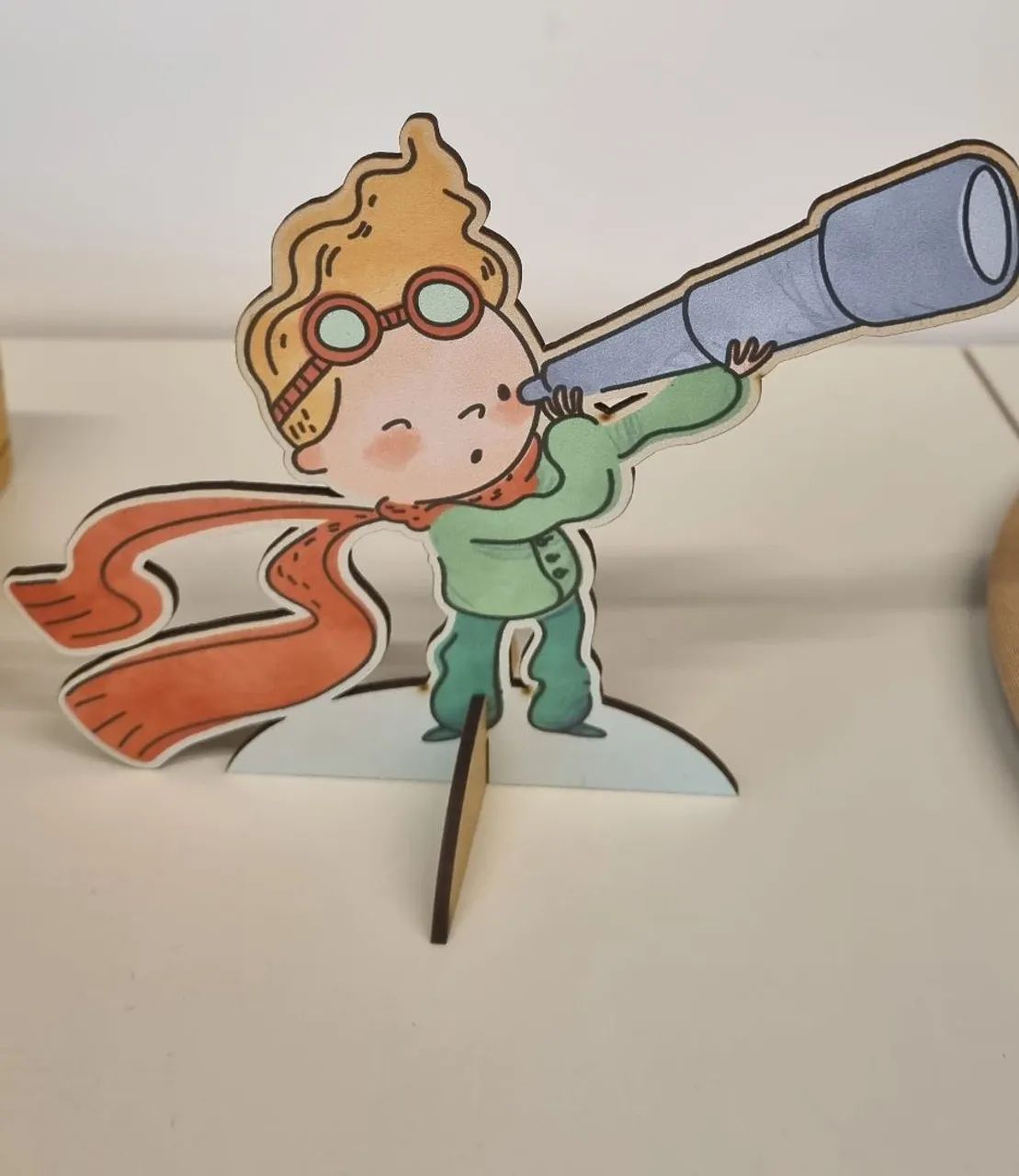 Escultura Decorativa Pequeno Príncipe com Pássaros - Foto 2