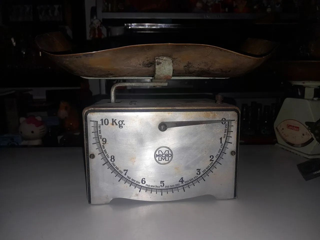 Balança antiga de cozinha funcionando até 10kg 