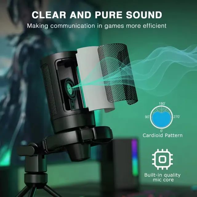 Microfone Gamer AmpliGame A2 - Potência, Estilo e Praticidade no Seu Setup - Foto 4