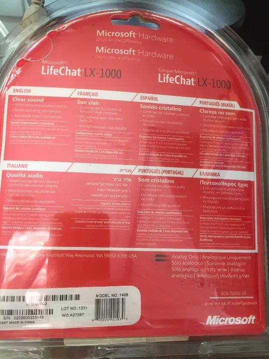 Fone de Ouvido com microfone - Lifechat LX-1000 - Microsoft  - Foto 2