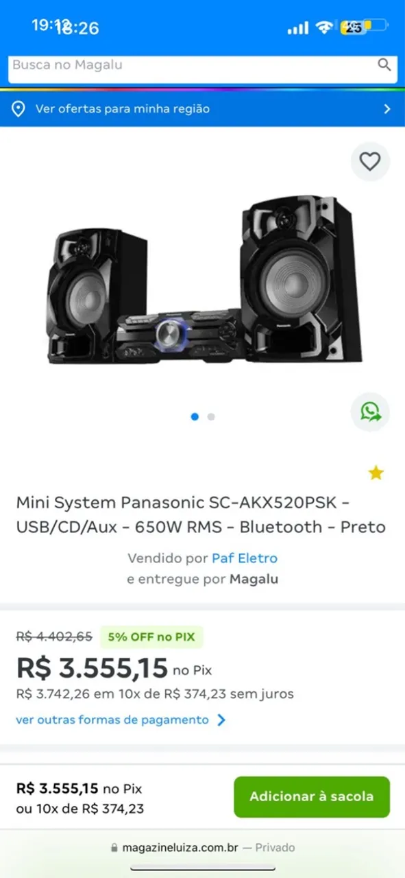 Vendendo meu som pois mudei para apartamento e não posso usar mais