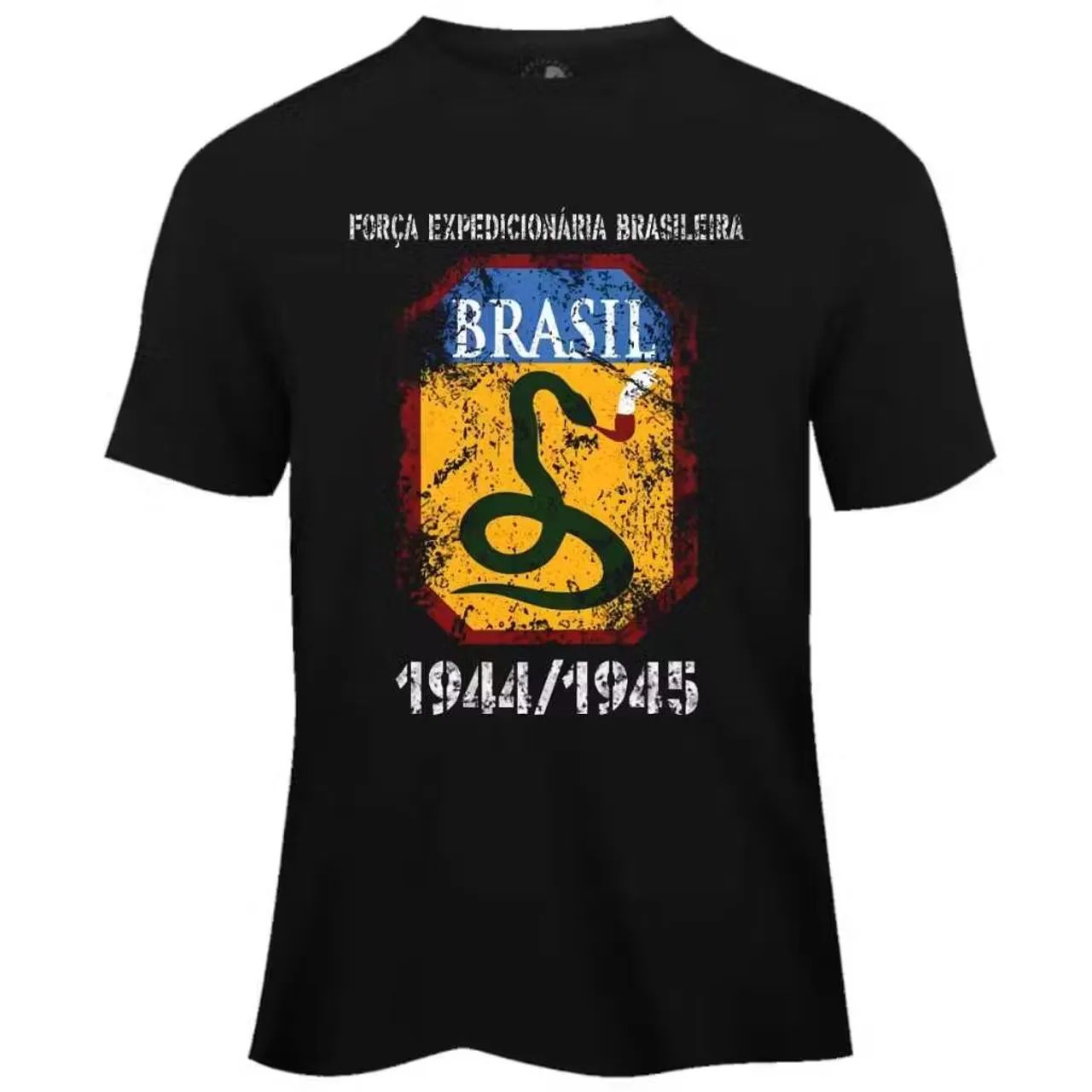 Camisa Masculina Preta Dry fit Militar Guerreiros da FEB