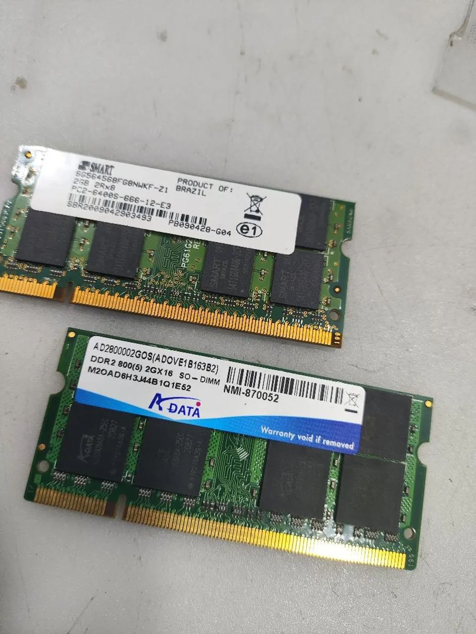 Kit memória DDR2 notebook 2x 2gb
