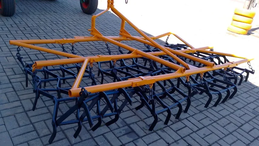 Implemento Agrícola Enleirador Hidráulico/Desenraizador/Grade de Pino, 112 Hastes
