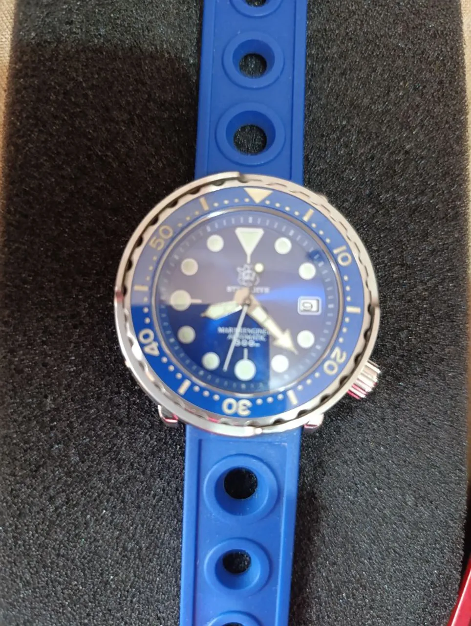 Relógio de Mergulho Azul Esportivo