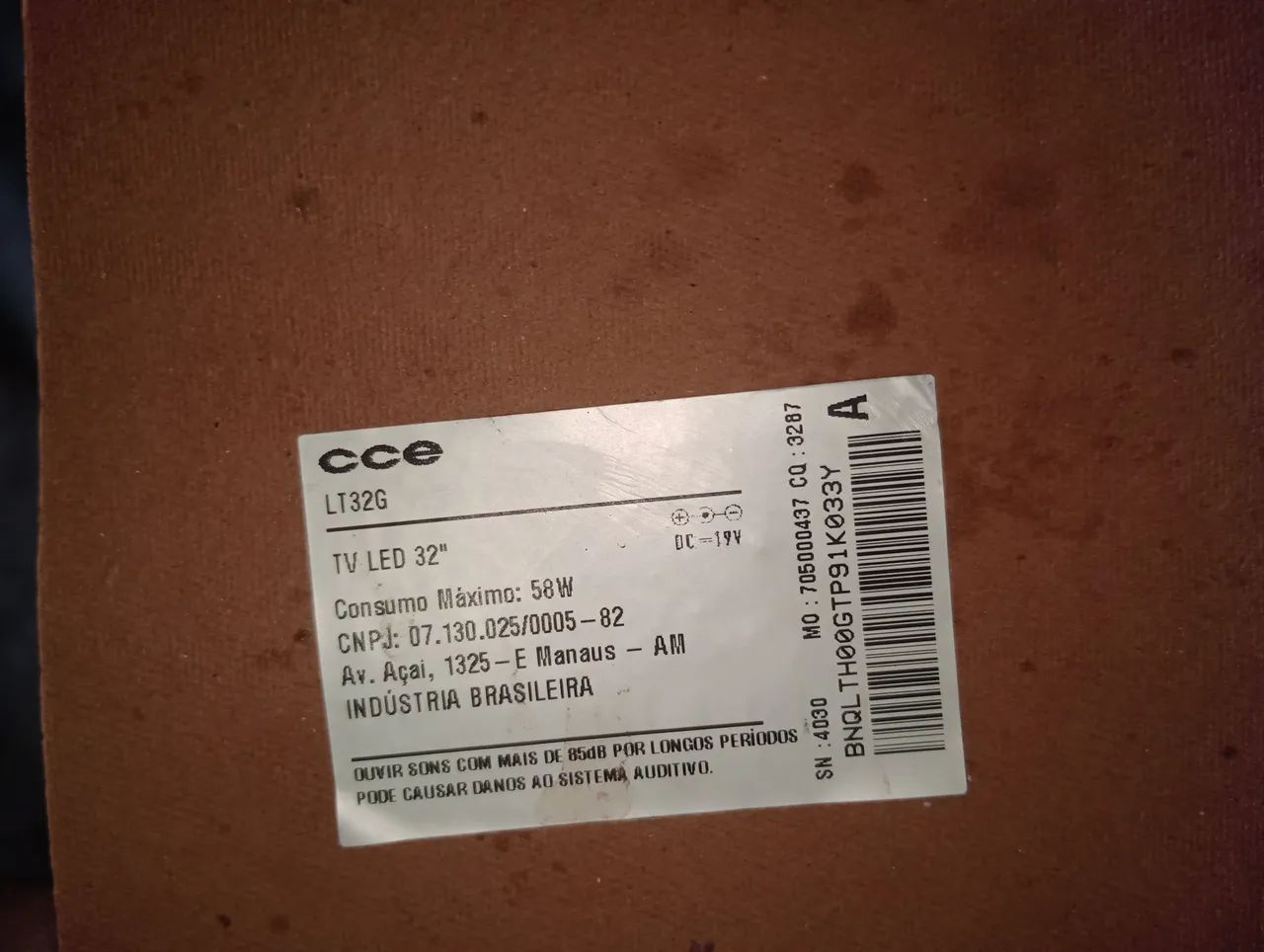 Placa de tv CCE 65734678475907120