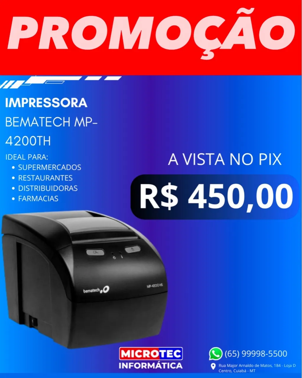 Impressora Bematech MP-4200TH - Promoção à Vista