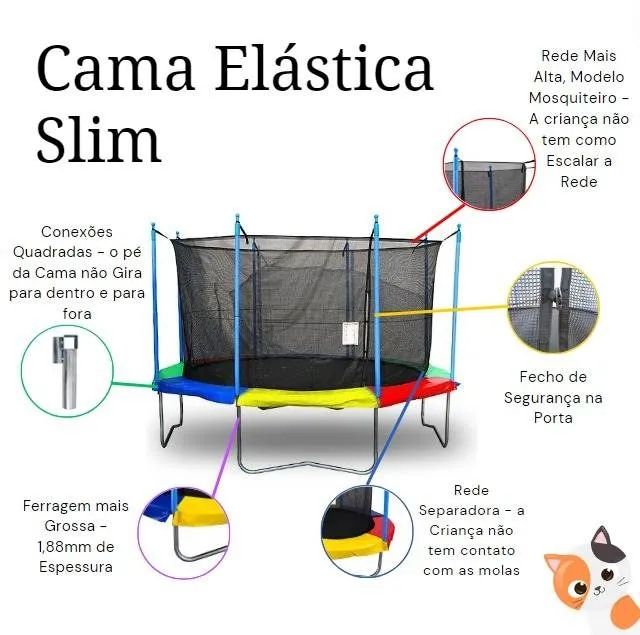 (Novo) Pula Pula Cama Elástica Reforçado Adulto/Criança. Entrega 24h no DF. Em até 10x. - Foto 2