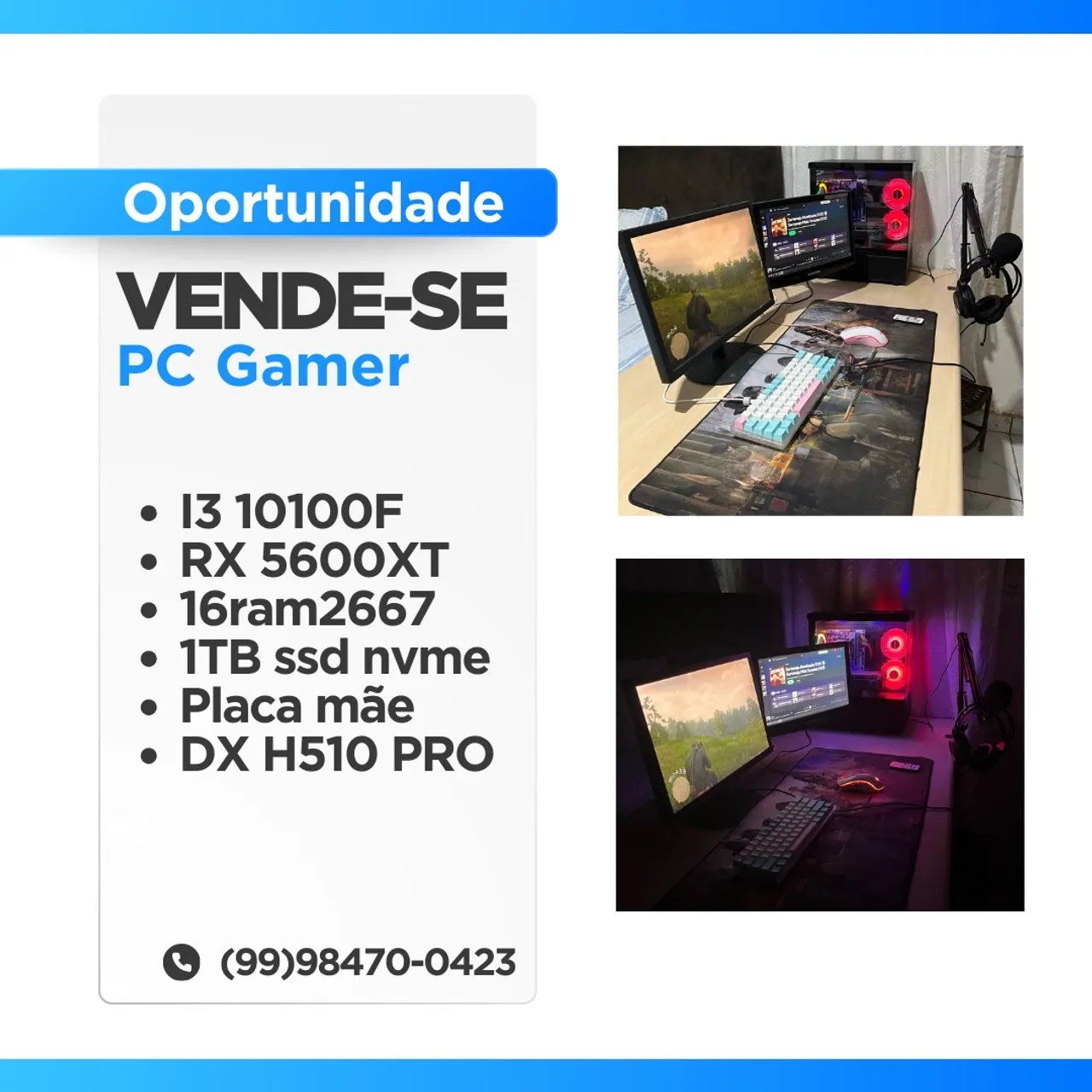 PC Gamer Completo - Oportunidade!