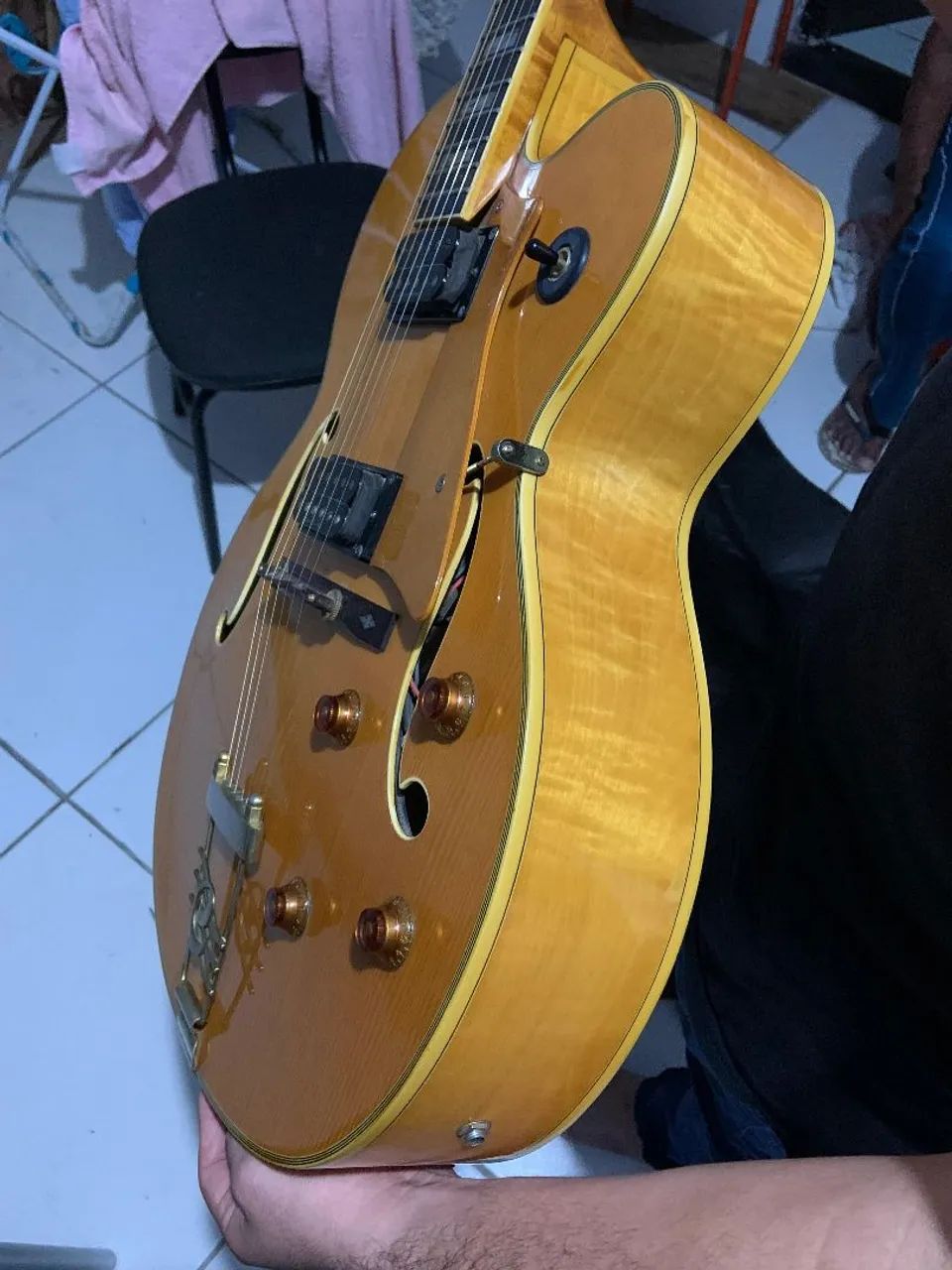 Violão/Guitarra Jazz Cort LCS-2 - Foto 5