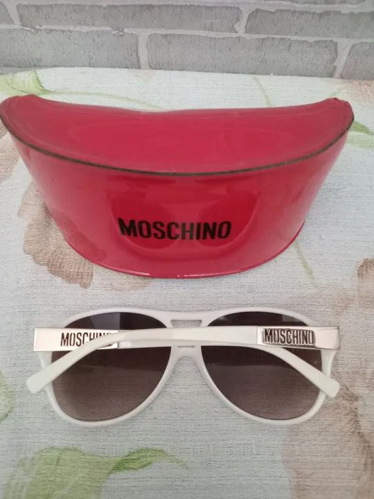  Óculos de sol Moschino branco - Foto 2