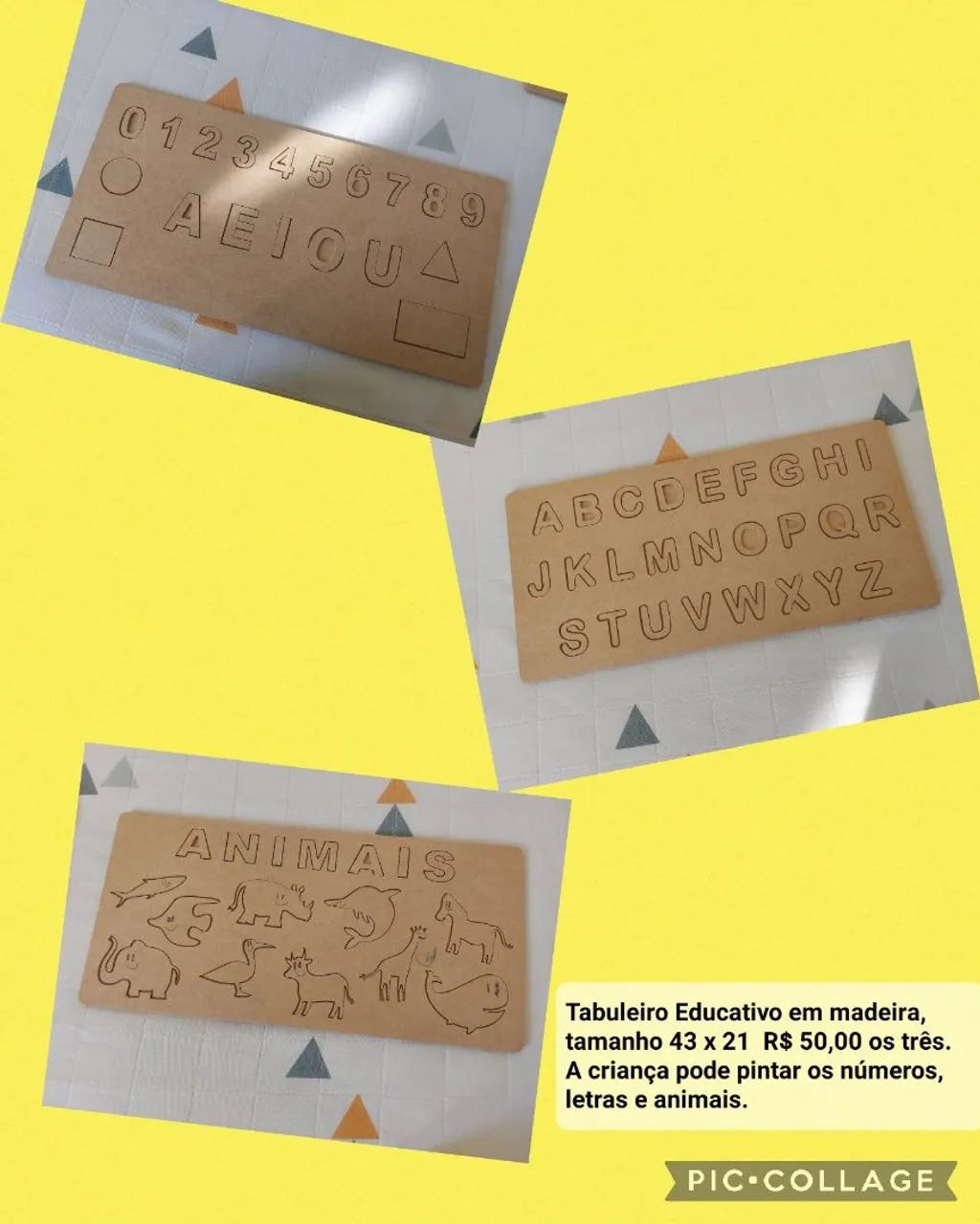 LTabuleiro Educativo em Madeira