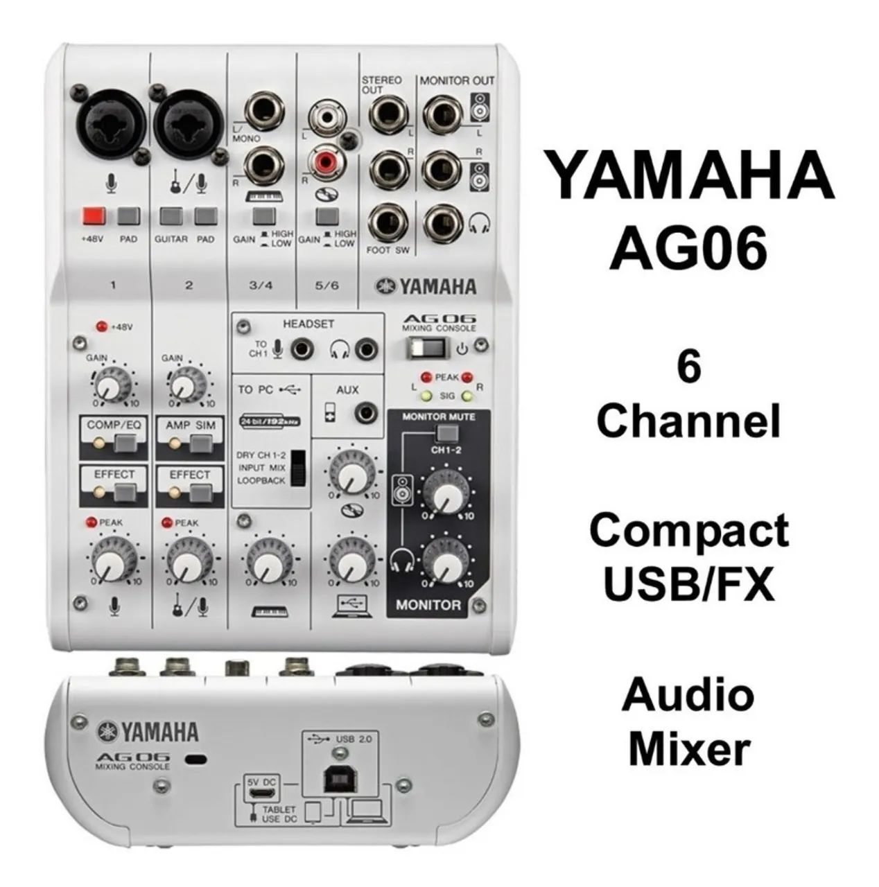 MESA DE SOM YAMAHA AG06 (NOVA - NA CAIXA) - 6 canais H - Foto 3