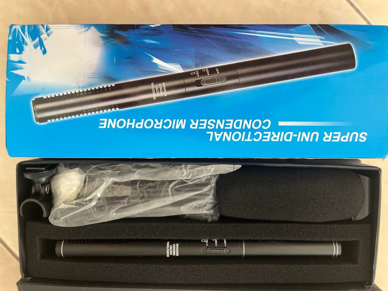 Microfone unidirecional - Novo