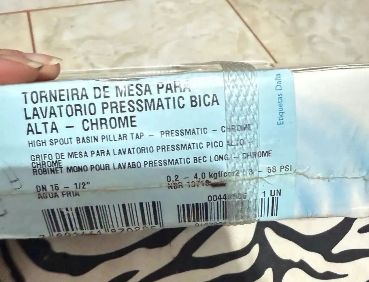 Torneira de Mesa para Lavatório Pressmatic Bica Alta - Chrome - Docol   - Foto 2