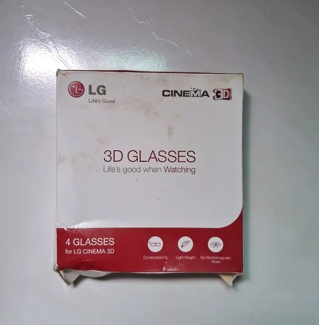 4 Óculos 3d com caixa, novinhos da LG - Foto 4