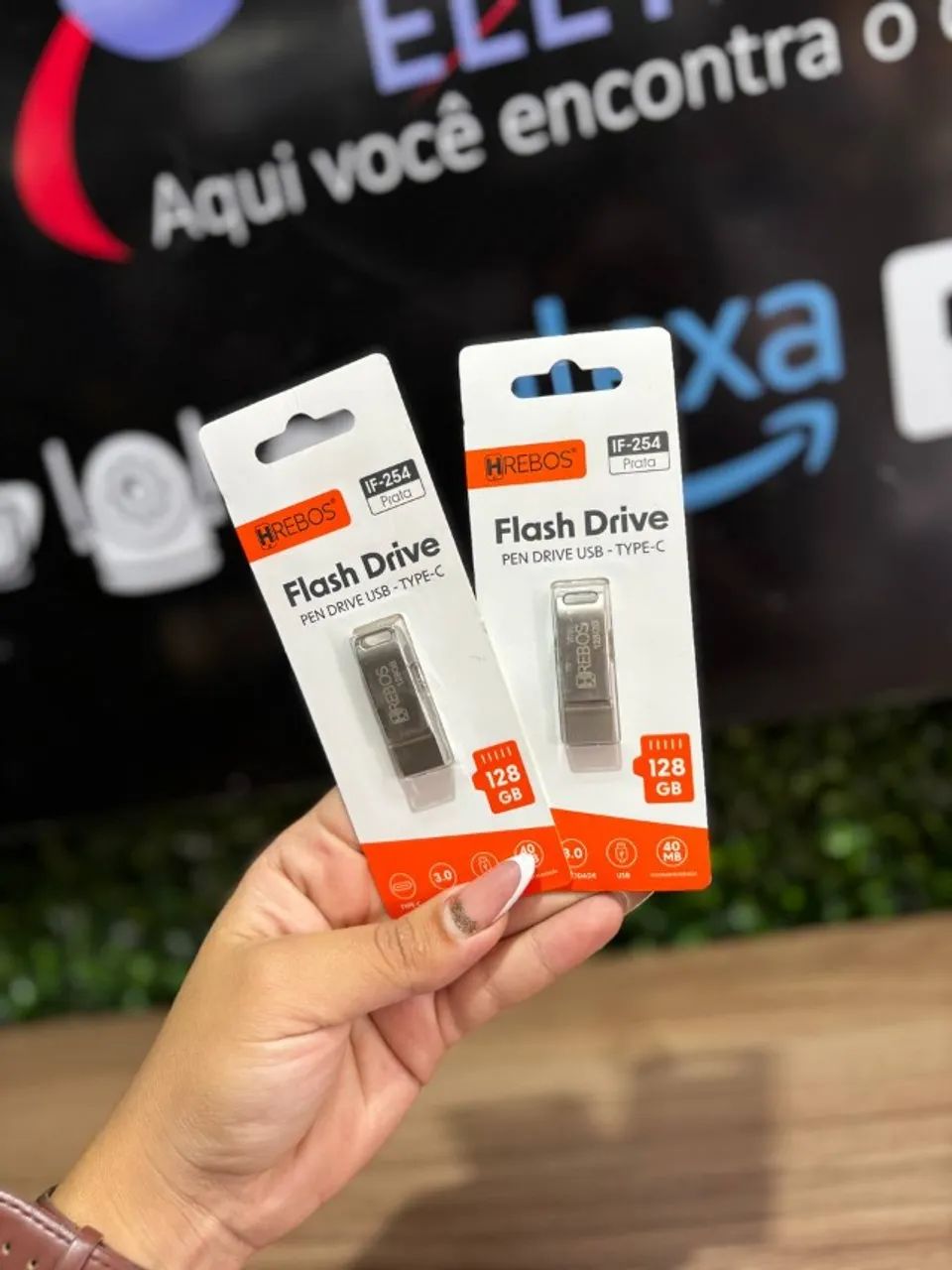 Pendrive USB/TIPO C 128g HREBOS - 3.0