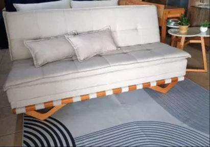 Sofá Cama Reclinável 192cm Linho Direto da fabrica Novo