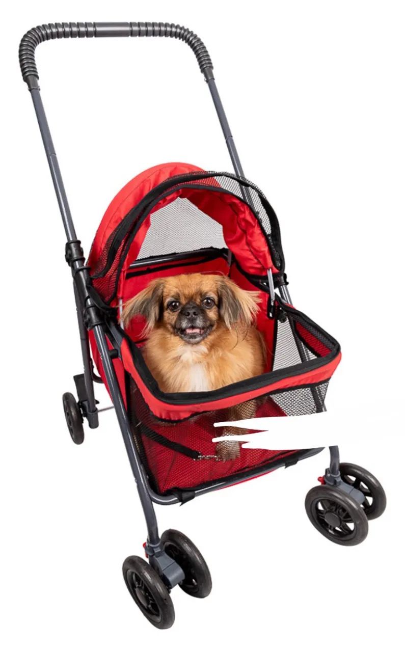 Carrinho pet de passeio vermelho