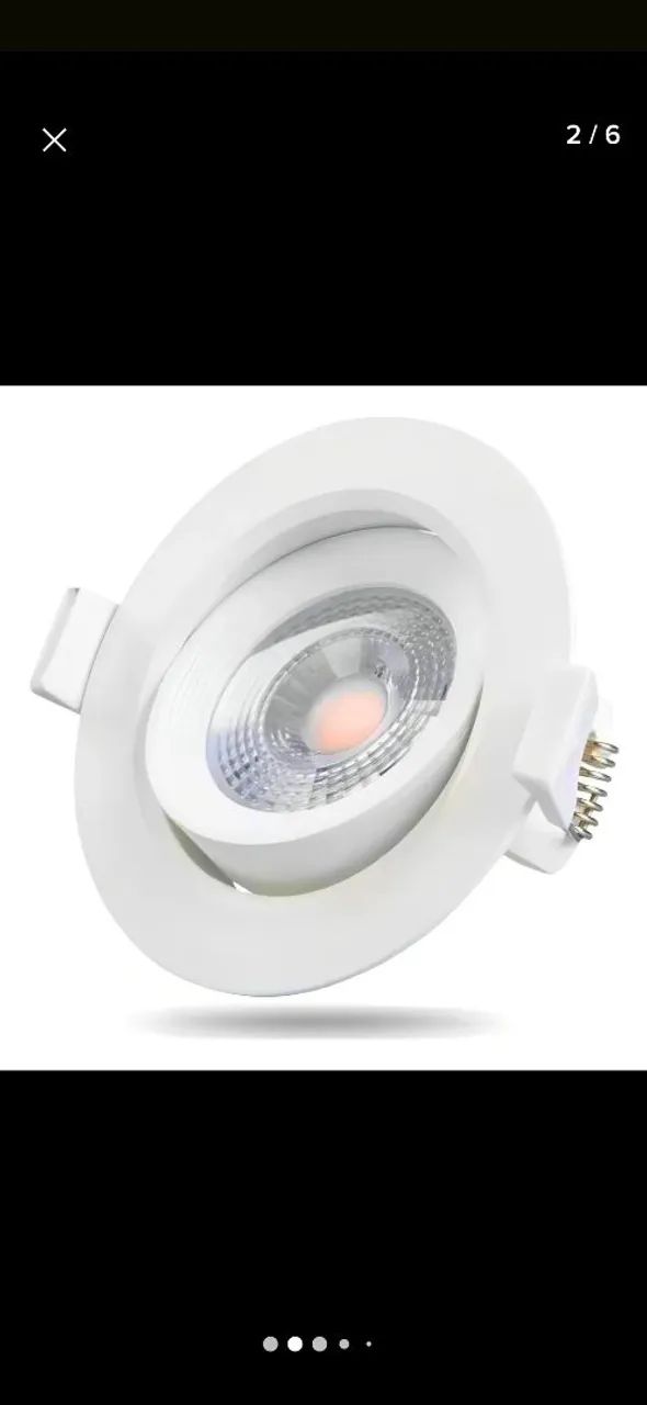 Spot led 7w 6500k redondo kit com 10 - Foto 2