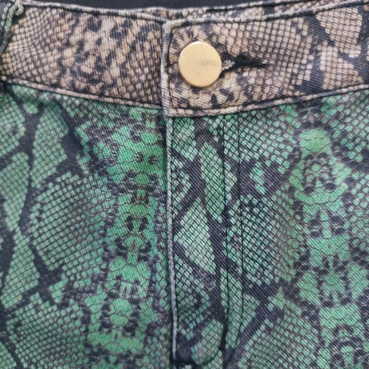 Animale Short Jeans Animal Print Verde - Foto 4