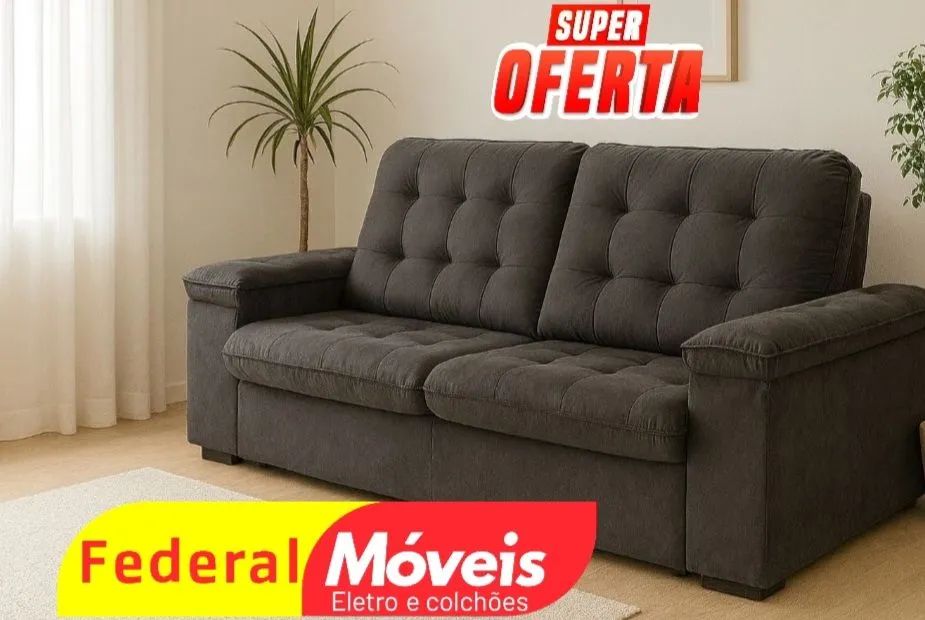 Sofá Retrátil e Reclinável 2,30m - Novo e Irresistível!