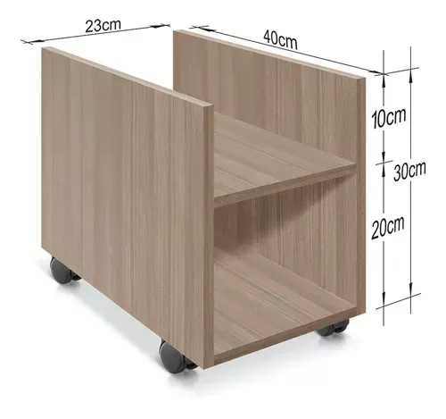 Suporte P/ Cpu E Nobreak Estabilizador Em Mdf Com Rodízio VALOR NEGOCIAVEL