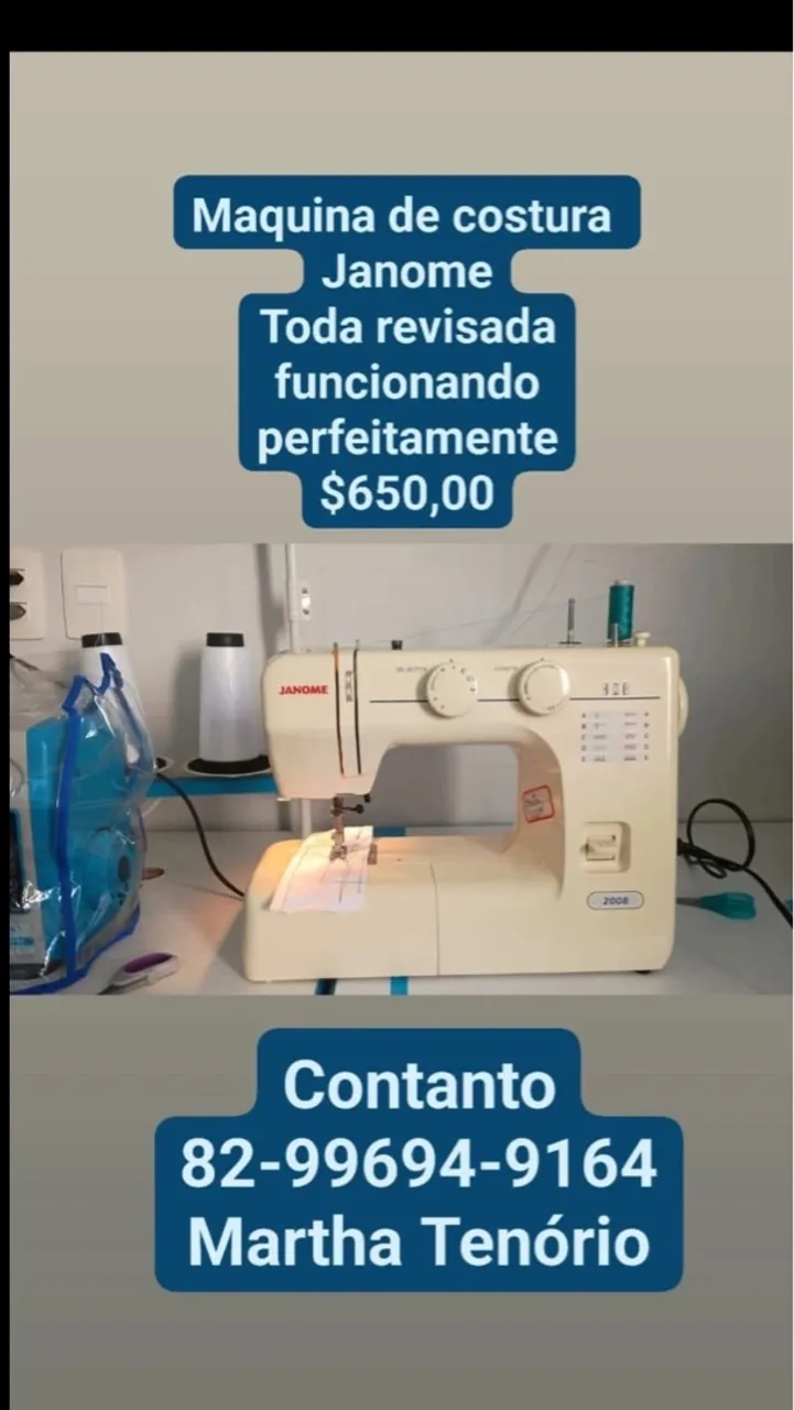 Máquina de costura Janome e Orvelock